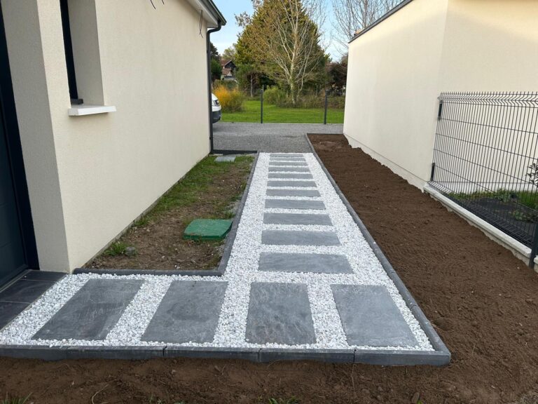 Chemin d'accès en pas japonais